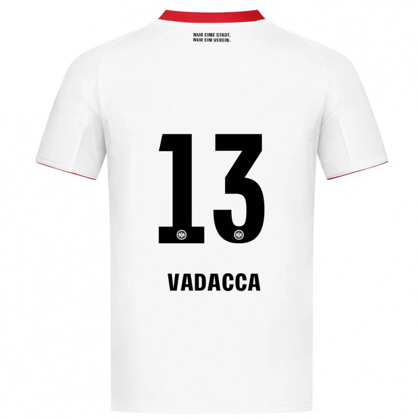 Danxen Mænd Gianni Vadacca #13 Hvid Rød Udebane Spillertrøjer 2025/26 Trøje T-Shirt