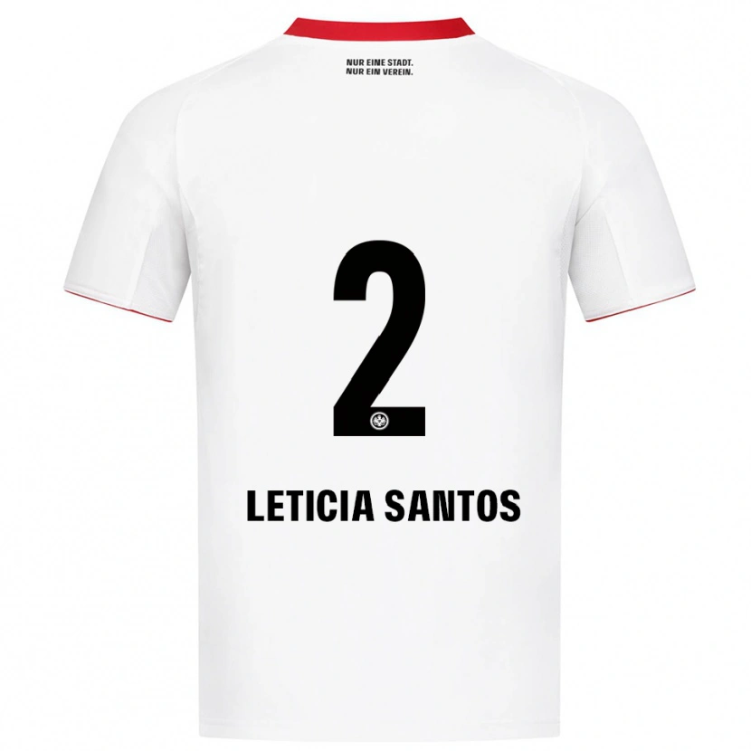 Danxen Mænd Letícia Santos De Oliveira #2 Hvid Rød Udebane Spillertrøjer 2025/26 Trøje T-Shirt