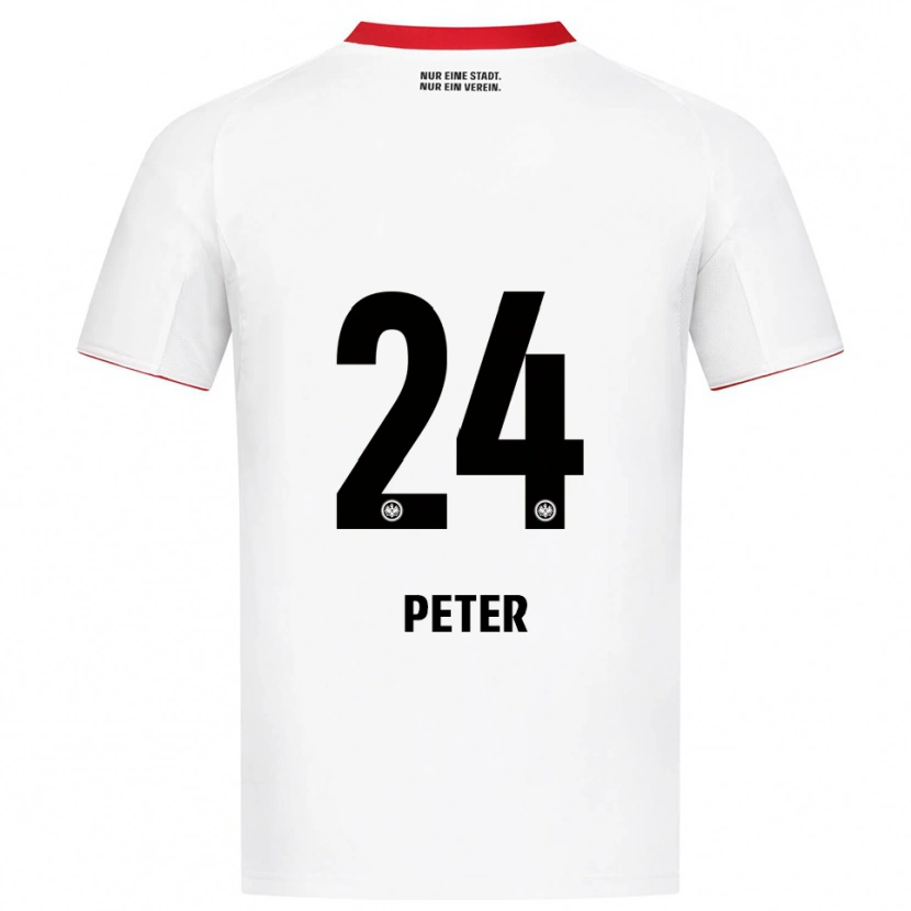 Danxen Mænd Nicolas Peter #24 Hvid Rød Udebane Spillertrøjer 2025/26 Trøje T-Shirt