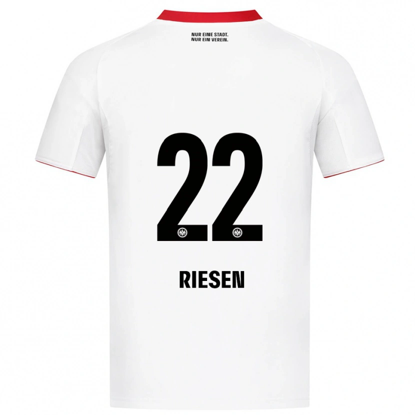 Danxen Mænd Nadine Riesen #22 Hvid Rød Udebane Spillertrøjer 2025/26 Trøje T-Shirt