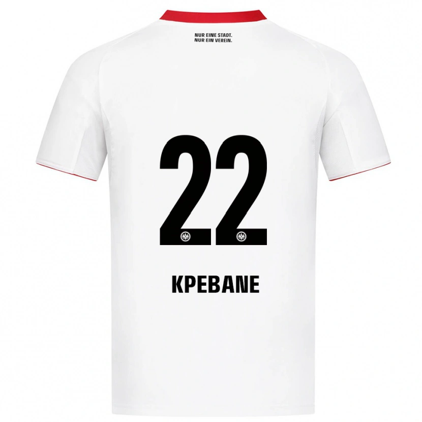 Danxen Mænd Tamiou Kpebane #22 Hvid Rød Udebane Spillertrøjer 2025/26 Trøje T-Shirt
