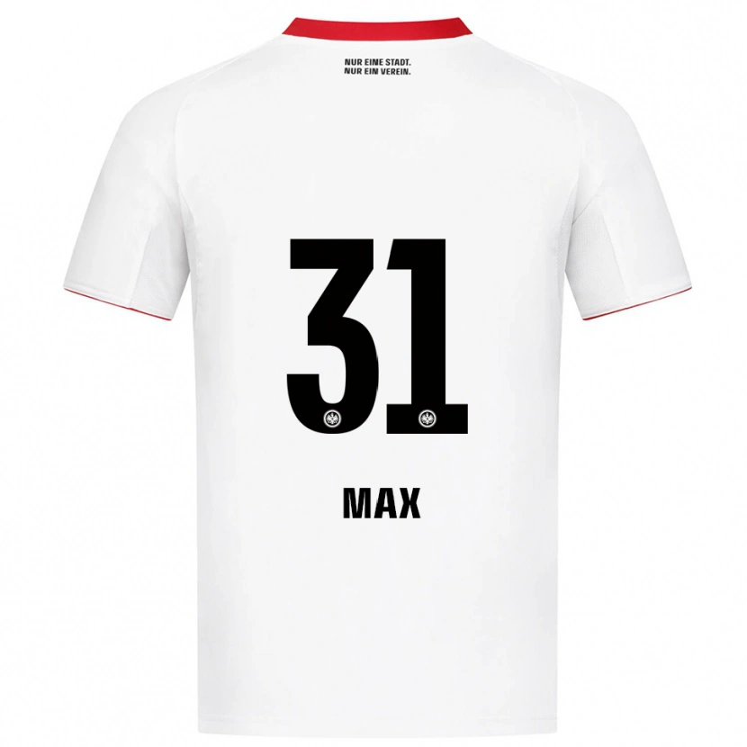 Danxen Mænd Philipp Max #31 Hvid Rød Udebane Spillertrøjer 2025/26 Trøje T-Shirt