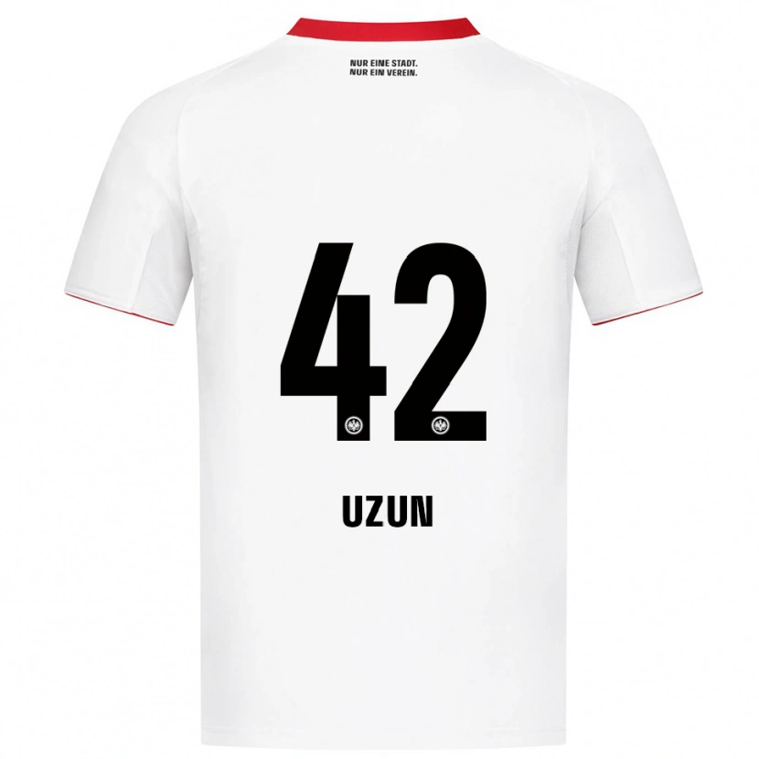 Danxen Mænd Can Uzun #42 Hvid Rød Udebane Spillertrøjer 2025/26 Trøje T-Shirt