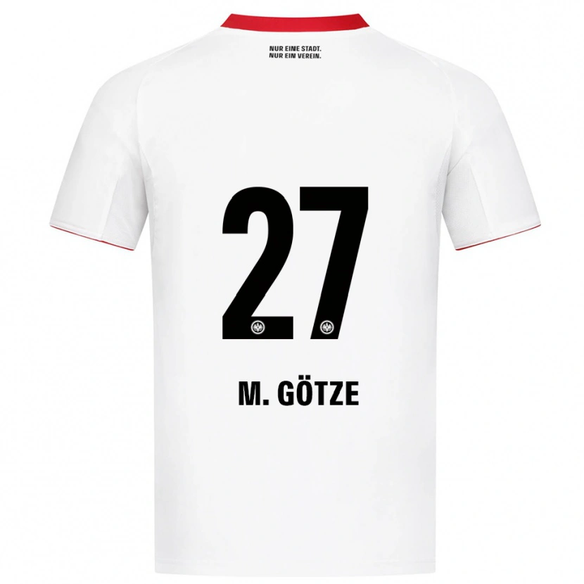 Danxen Mænd Mario Götze #27 Hvid Rød Udebane Spillertrøjer 2025/26 Trøje T-Shirt