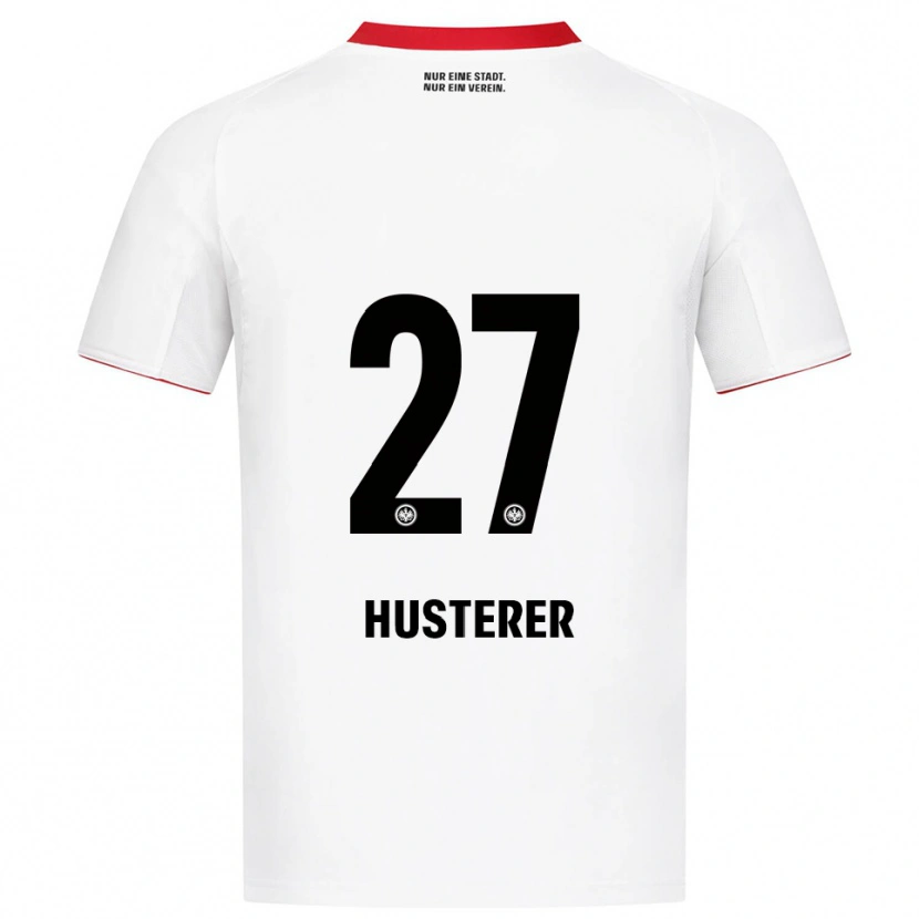 Danxen Mænd Lean Husterer #27 Hvid Rød Udebane Spillertrøjer 2025/26 Trøje T-Shirt