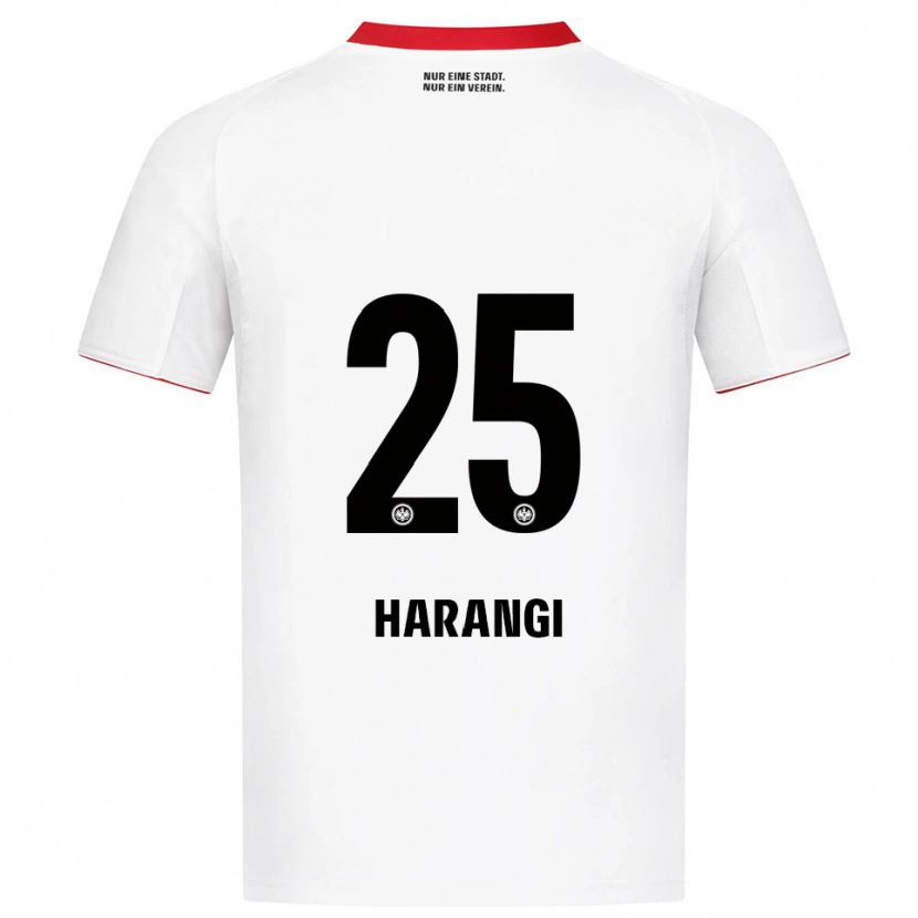 Danxen Mænd Aiden Harangi #25 Hvid Rød Udebane Spillertrøjer 2025/26 Trøje T-Shirt