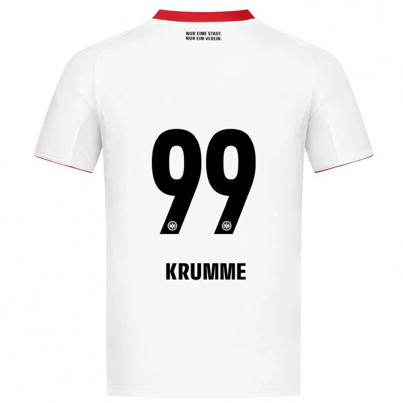 Danxen Mænd Janne Krumme #99 Hvid Rød Udebane Spillertrøjer 2025/26 Trøje T-Shirt