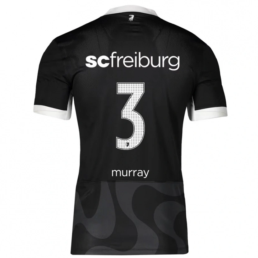 Danxen Mænd Drew Murray #3 Sort Hvid Udebane Spillertrøjer 2025/26 Trøje T-Shirt