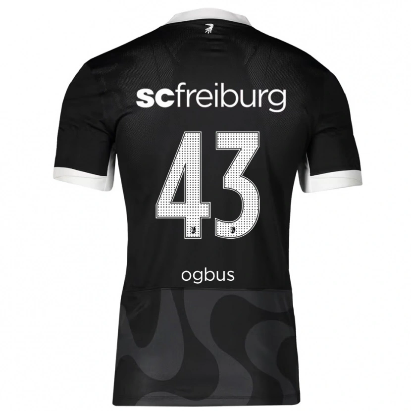 Danxen Mænd Bruno Ogbus #43 Sort Hvid Udebane Spillertrøjer 2025/26 Trøje T-Shirt