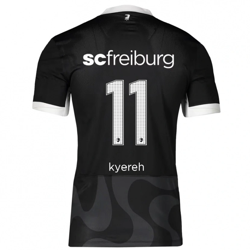 Danxen Mænd Daniel-Kofi Kyereh #11 Sort Hvid Udebane Spillertrøjer 2025/26 Trøje T-Shirt
