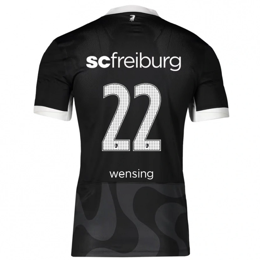Danxen Mænd Luisa Wensing #22 Sort Hvid Udebane Spillertrøjer 2025/26 Trøje T-Shirt