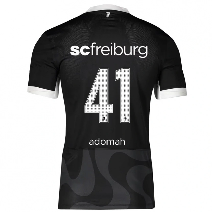 Danxen Mænd Bismark Adomah #41 Sort Hvid Udebane Spillertrøjer 2025/26 Trøje T-Shirt