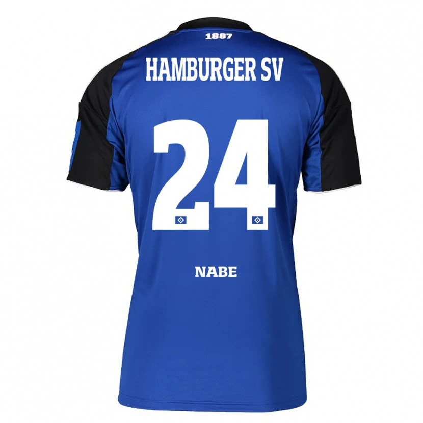 Danxen Mænd Jamal Nabe #24 Blå Sort Udebane Spillertrøjer 2025/26 Trøje T-Shirt