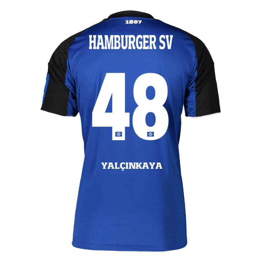 Danxen Mænd Bilal Yalcinkaya #48 Blå Sort Udebane Spillertrøjer 2025/26 Trøje T-Shirt