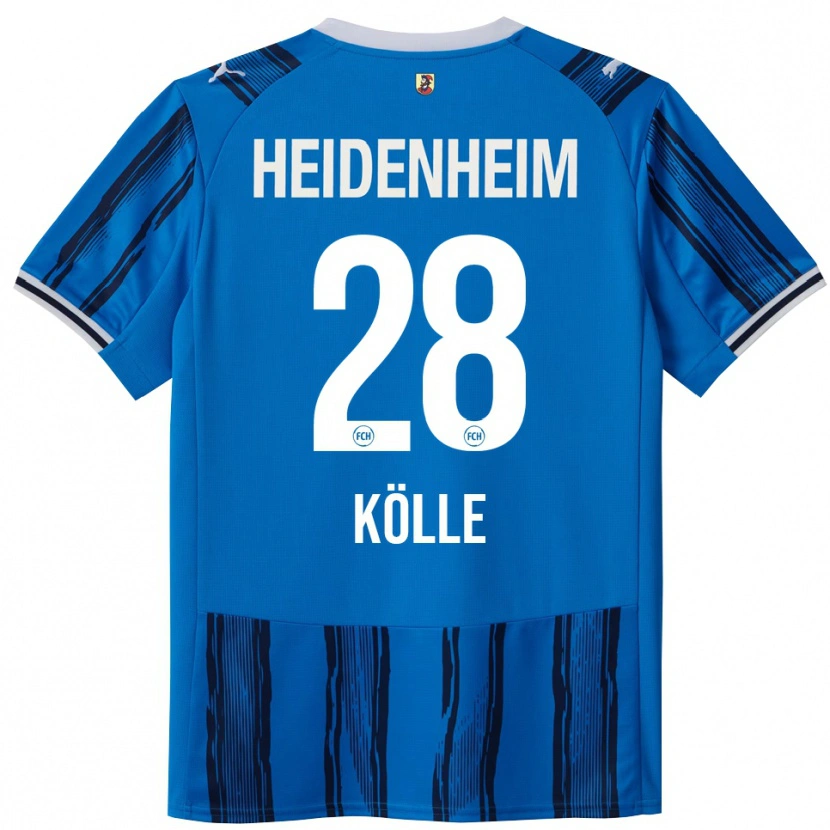 Danxen Mænd Adam Kölle #28 Blå Navy Udebane Spillertrøjer 2025/26 Trøje T-Shirt