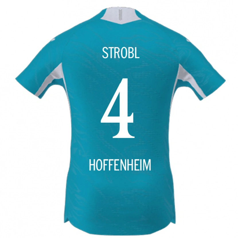 Danxen Mænd Lars Strobl #4 Lyseblå Udebane Spillertrøjer 2025/26 Trøje T-Shirt
