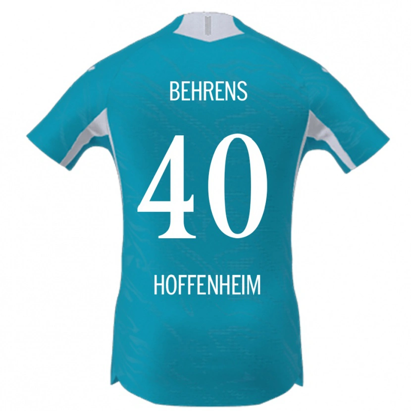 Danxen Mænd Hennes Behrens #40 Lyseblå Udebane Spillertrøjer 2025/26 Trøje T-Shirt