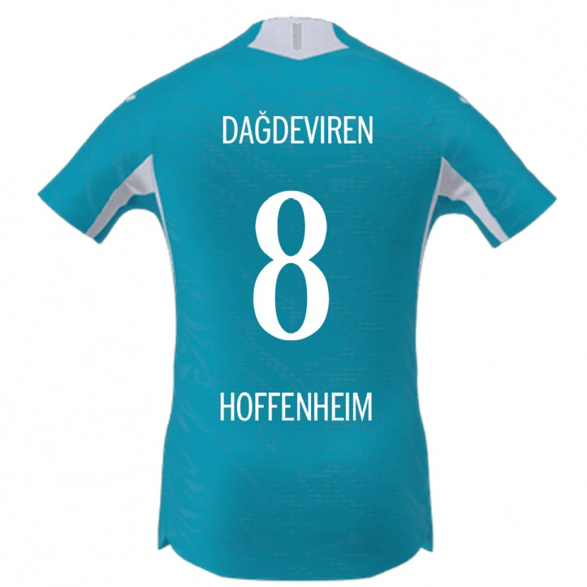 Danxen Mænd Diren Dağdeviren #8 Lyseblå Udebane Spillertrøjer 2025/26 Trøje T-Shirt