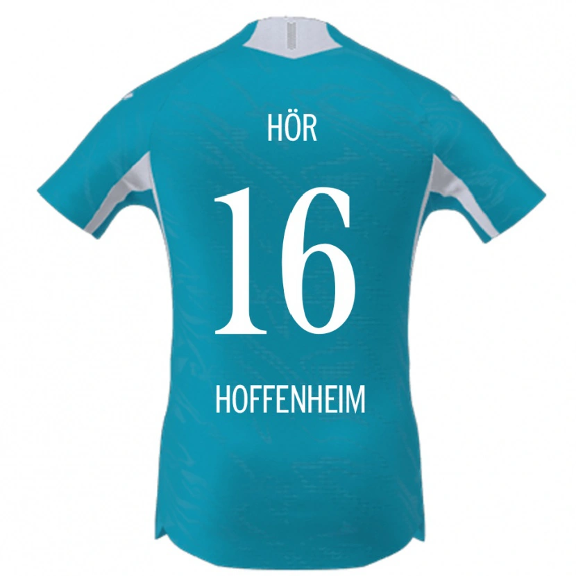 Danxen Mænd Yannis Hör #16 Lyseblå Udebane Spillertrøjer 2025/26 Trøje T-Shirt