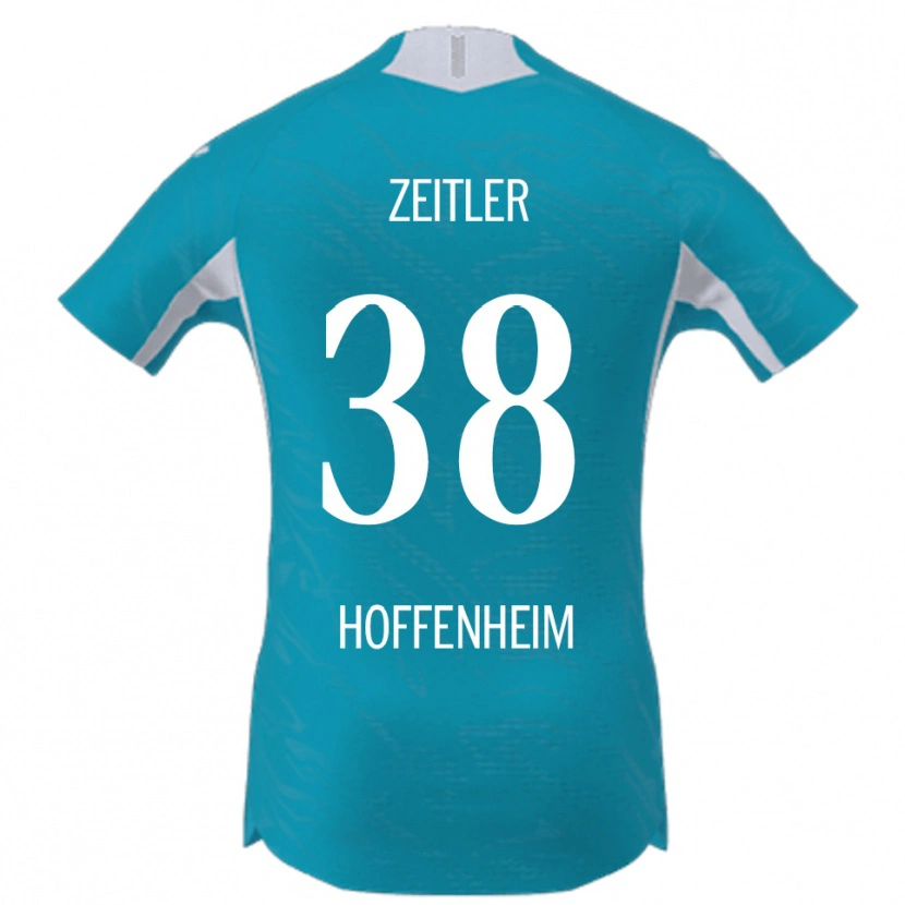 Danxen Mænd Deniz Zeitler #38 Lyseblå Udebane Spillertrøjer 2025/26 Trøje T-Shirt