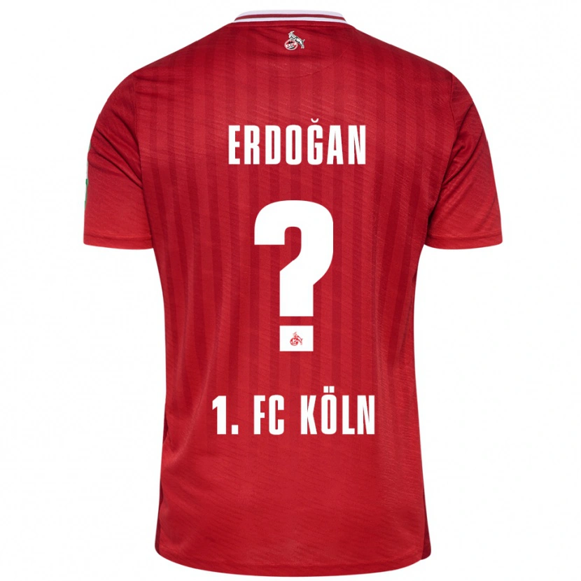 Danxen Mænd Eymen Erdoğan #0 Rød Hvid Udebane Spillertrøjer 2025/26 Trøje T-Shirt