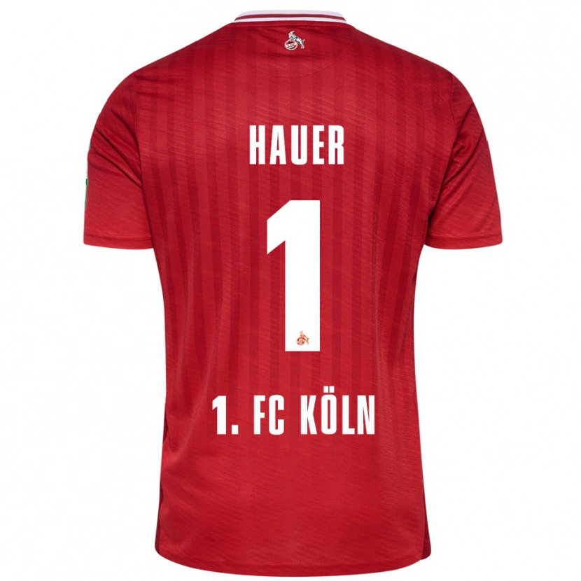 Danxen Mænd Luis Hauer #1 Rød Hvid Udebane Spillertrøjer 2025/26 Trøje T-Shirt