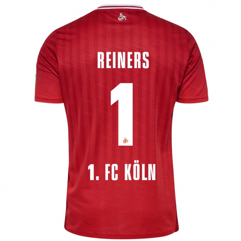 Danxen Mænd Leonard Reiners #1 Rød Hvid Udebane Spillertrøjer 2025/26 Trøje T-Shirt