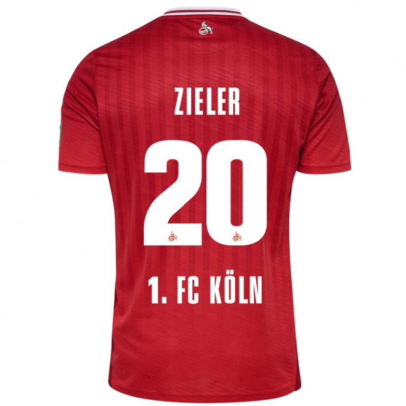 Danxen Mænd Ron-Robert Zieler #20 Rød Hvid Udebane Spillertrøjer 2025/26 Trøje T-Shirt