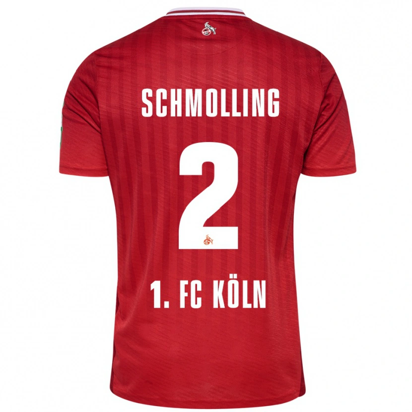 Danxen Mænd Viktor Schmolling #2 Rød Hvid Udebane Spillertrøjer 2025/26 Trøje T-Shirt
