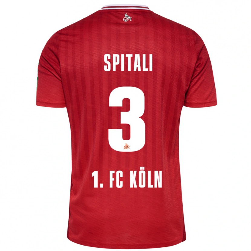 Danxen Mænd San-Luca Spitali #3 Rød Hvid Udebane Spillertrøjer 2025/26 Trøje T-Shirt