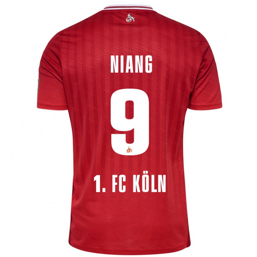Danxen Mænd Youssoupha Niang #9 Rød Hvid Udebane Spillertrøjer 2025/26 Trøje T-Shirt