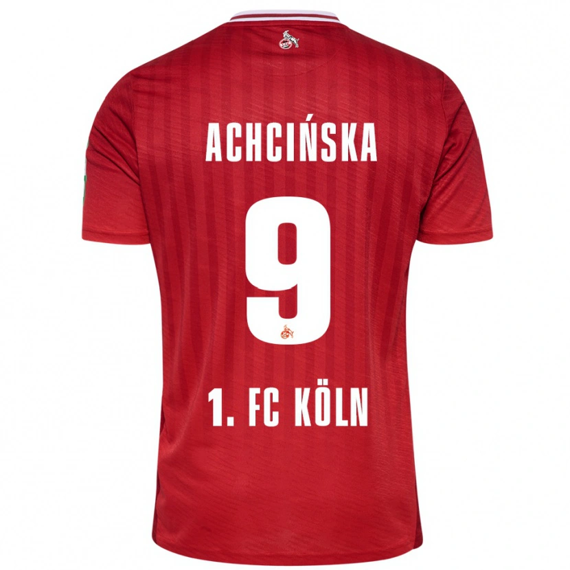 Danxen Mænd Adriana Achcińska #9 Rød Hvid Udebane Spillertrøjer 2025/26 Trøje T-Shirt