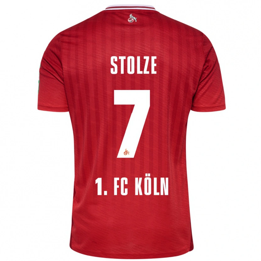Danxen Mænd Anna-Lena Stolze #7 Rød Hvid Udebane Spillertrøjer 2025/26 Trøje T-Shirt