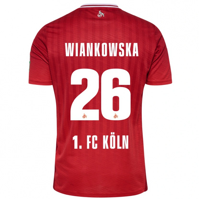 Danxen Mænd Martyna Wiankow­ska #26 Rød Hvid Udebane Spillertrøjer 2025/26 Trøje T-Shirt