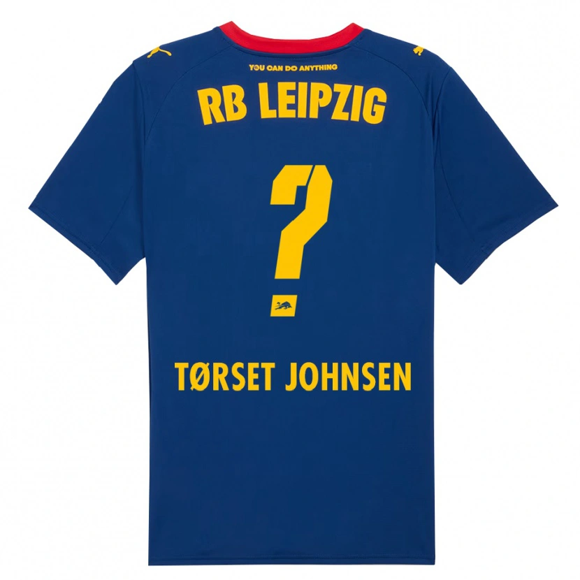 Danxen Mænd Patrik Tørset Johnsen #0 Navy Rød Udebane Spillertrøjer 2025/26 Trøje T-Shirt