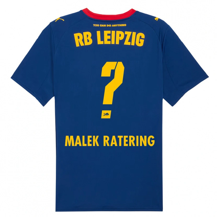 Danxen Mænd Jakob Malek Ratering #0 Navy Rød Udebane Spillertrøjer 2025/26 Trøje T-Shirt