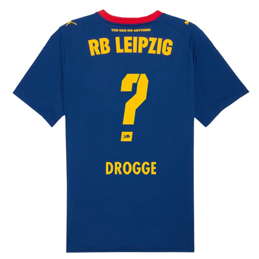 Danxen Mænd Lennert Drogge #0 Navy Rød Udebane Spillertrøjer 2025/26 Trøje T-Shirt