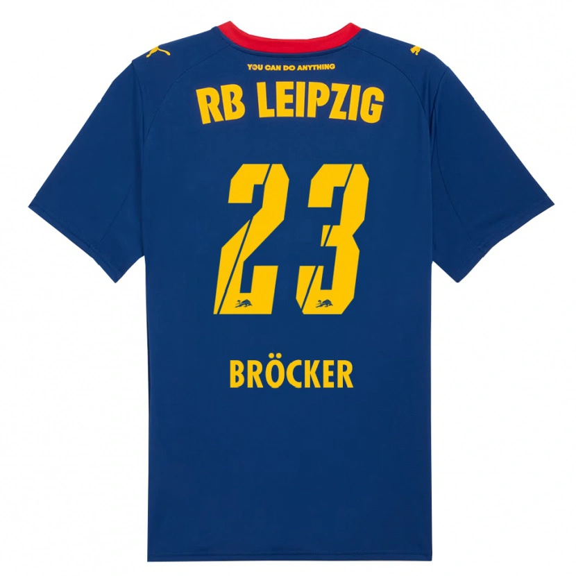 Danxen Mænd Mads Bröcker #23 Navy Rød Udebane Spillertrøjer 2025/26 Trøje T-Shirt