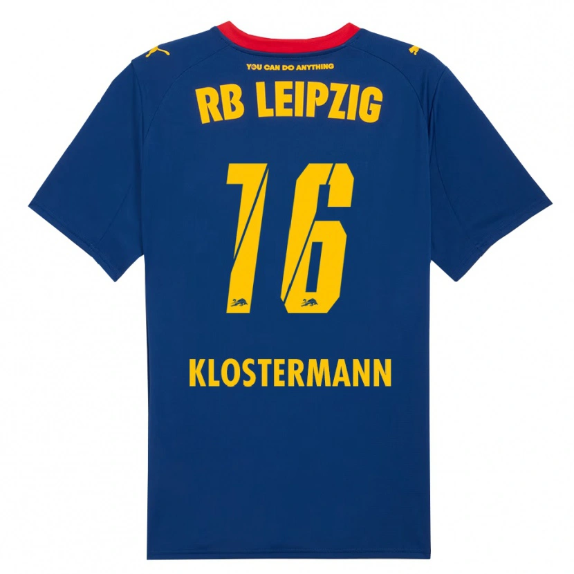 Danxen Mænd Lukas Klostermann #16 Navy Rød Udebane Spillertrøjer 2025/26 Trøje T-Shirt