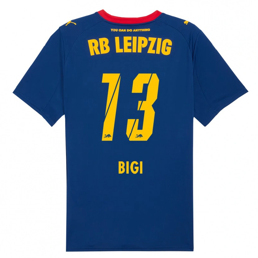 Danxen Mænd Samim Bigi #13 Navy Rød Udebane Spillertrøjer 2025/26 Trøje T-Shirt