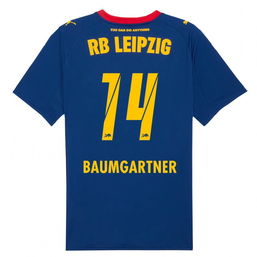 Danxen Mænd Christoph Baumgartner #14 Navy Rød Udebane Spillertrøjer 2025/26 Trøje T-Shirt