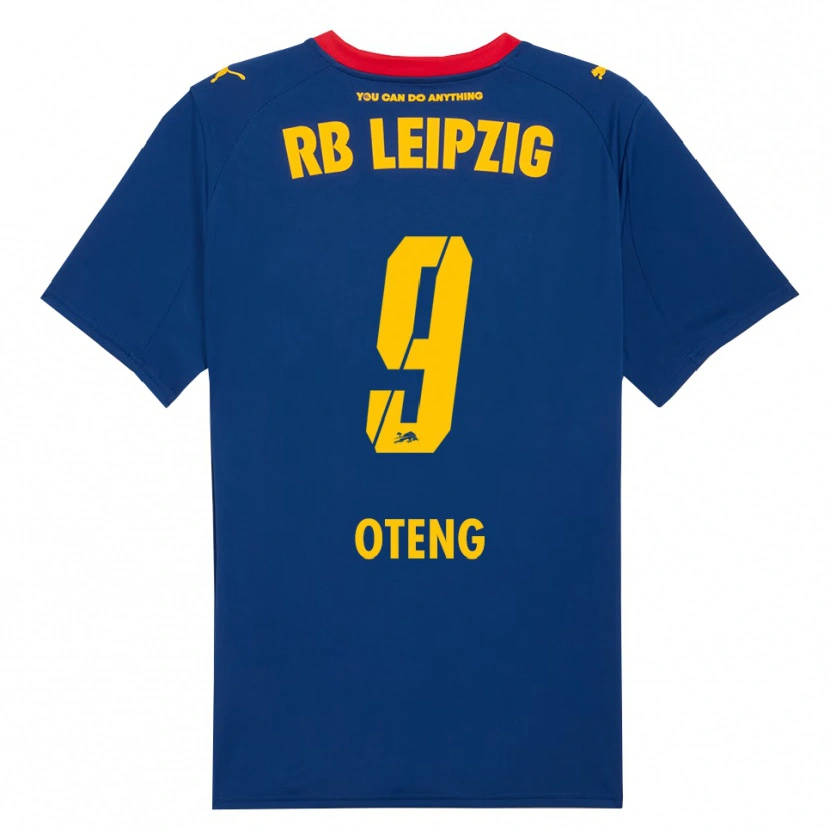 Danxen Mænd Persis Oteng #9 Navy Rød Udebane Spillertrøjer 2025/26 Trøje T-Shirt
