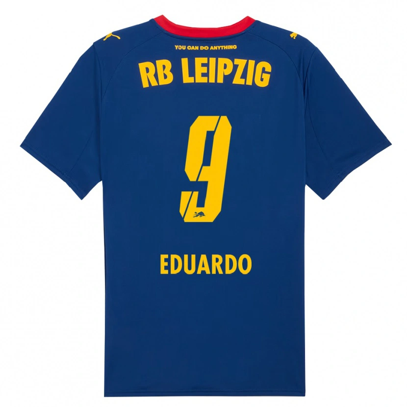 Danxen Mænd Yannick Eduardo #9 Navy Rød Udebane Spillertrøjer 2025/26 Trøje T-Shirt