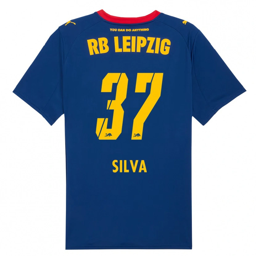 Danxen Mænd André Silva #37 Navy Rød Udebane Spillertrøjer 2025/26 Trøje T-Shirt