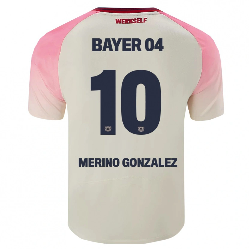 Danxen Mænd Estrella Merino Gonzalez #10 Pink Off White Udebane Spillertrøjer 2025/26 Trøje T-Shirt