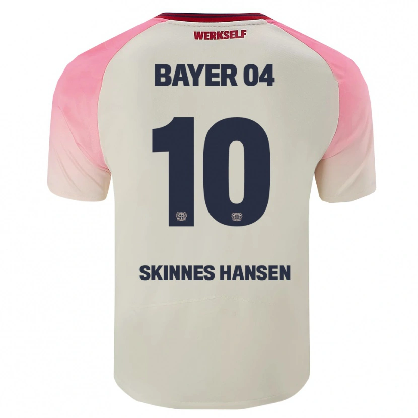 Danxen Mænd Synne Skinnes Hansen #10 Pink Off White Udebane Spillertrøjer 2025/26 Trøje T-Shirt