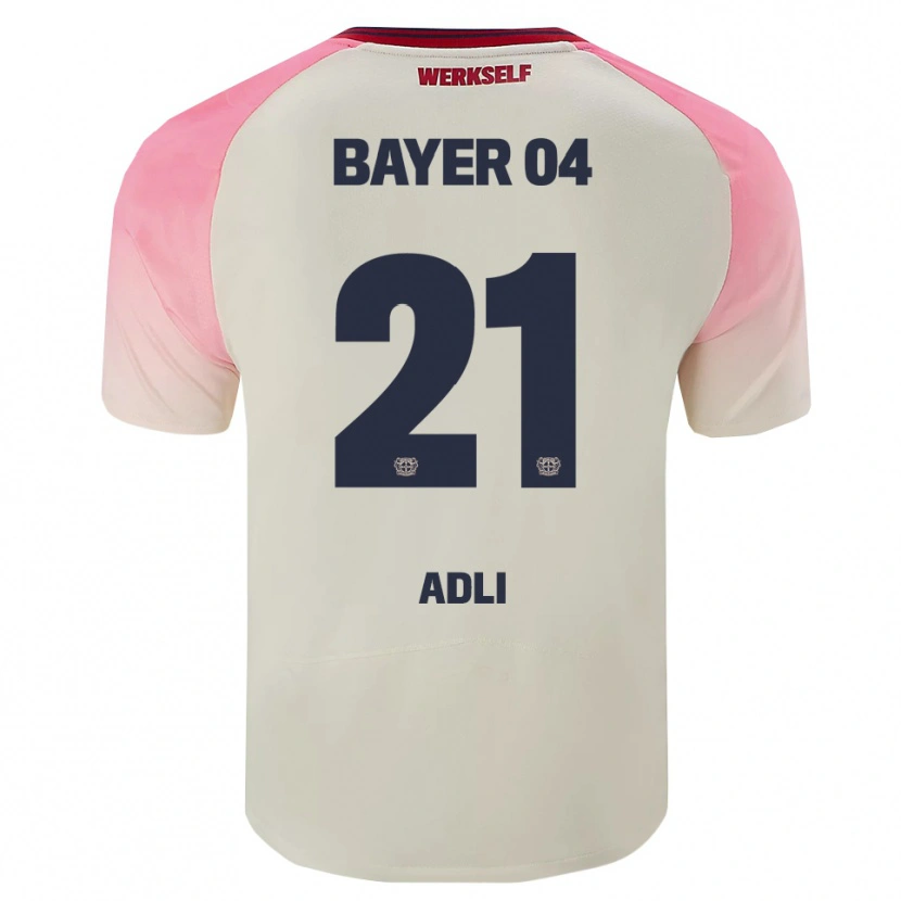 Danxen Mænd Amine Adli #21 Pink Off White Udebane Spillertrøjer 2025/26 Trøje T-Shirt