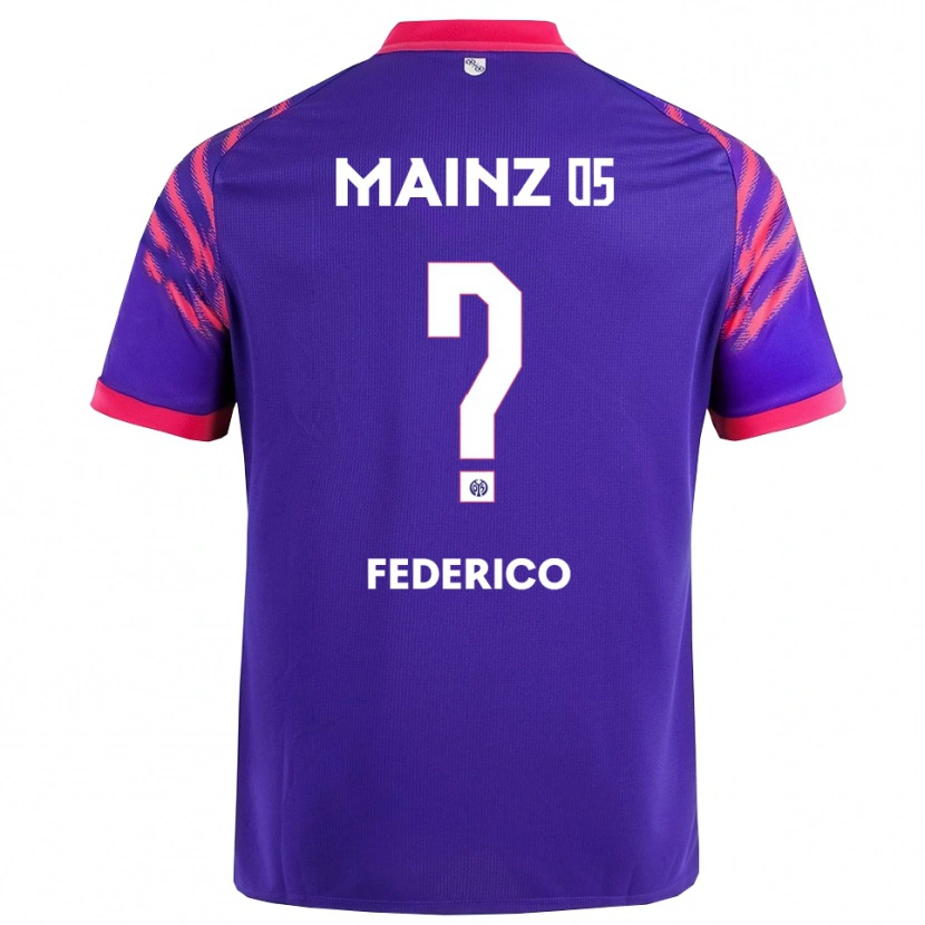 Danxen Mænd Lorenzo Federico #0 Navy Pink Udebane Spillertrøjer 2025/26 Trøje T-Shirt
