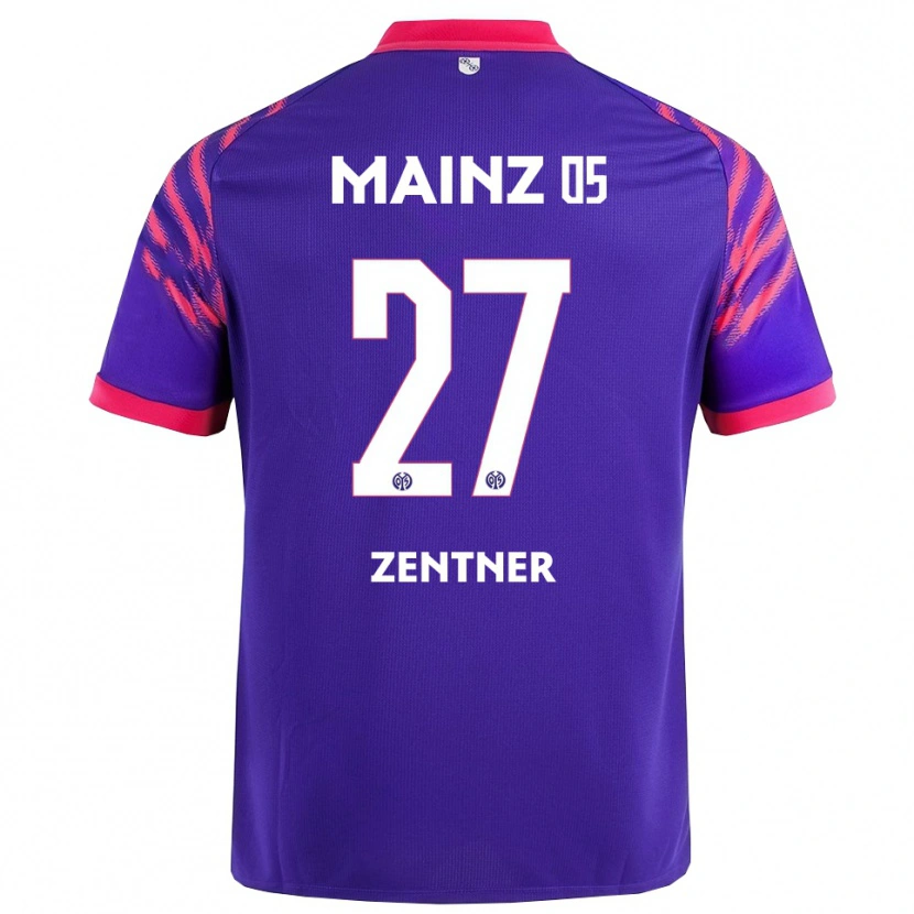Danxen Mænd Robin Zentner #27 Navy Pink Udebane Spillertrøjer 2025/26 Trøje T-Shirt