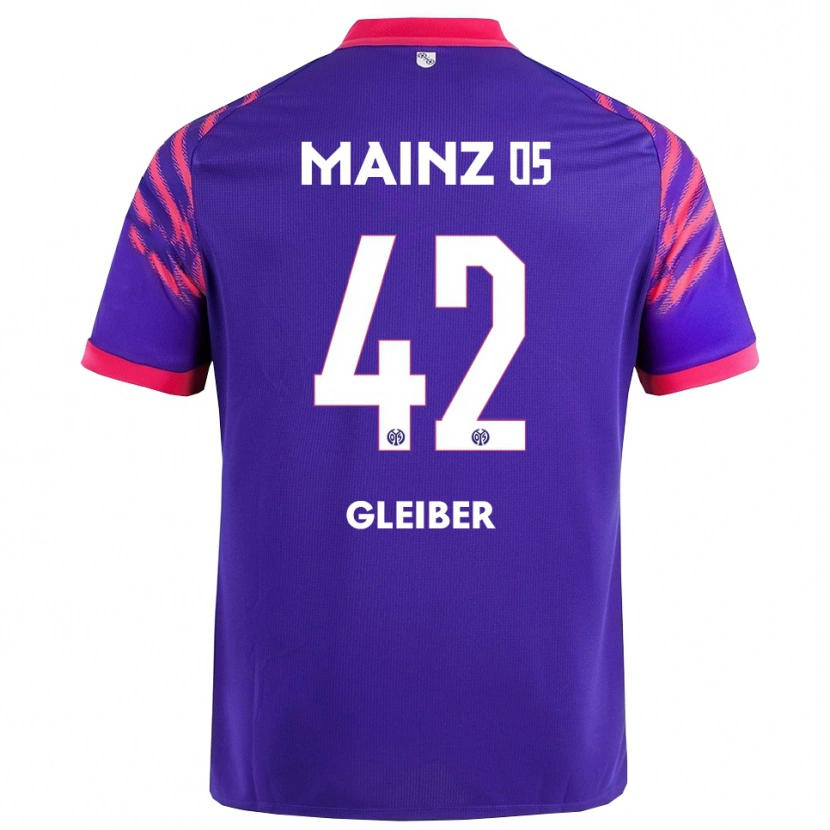 Danxen Mænd Daniel Gleiber #42 Navy Pink Udebane Spillertrøjer 2025/26 Trøje T-Shirt